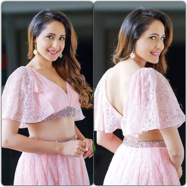 Actress Pragya Jaiswal Latest Cute Pics In Pink Long Dress 4